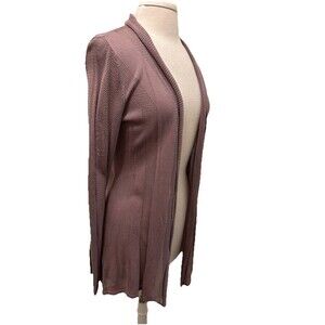 Belldini Long Sleeve Truffle ( Brown) Open Front Knit Cardigan Sweater Large